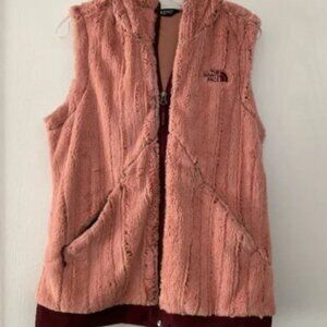 the north face faux fur hooded vest